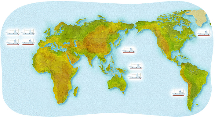 世界中の海で活躍する住吉漁業の漁船をご紹介いたします